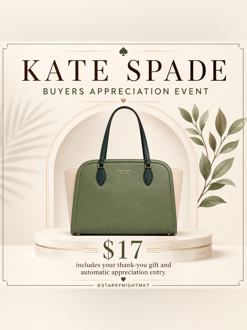 👜 🌴KATE SPADE (NWT + KS Dustbag) BAG GAME 🌴👜